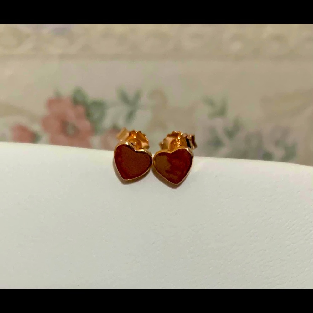 NEW with tags Rose Gold HEARTS Necklace and earrings SET - Picture 2 of 2